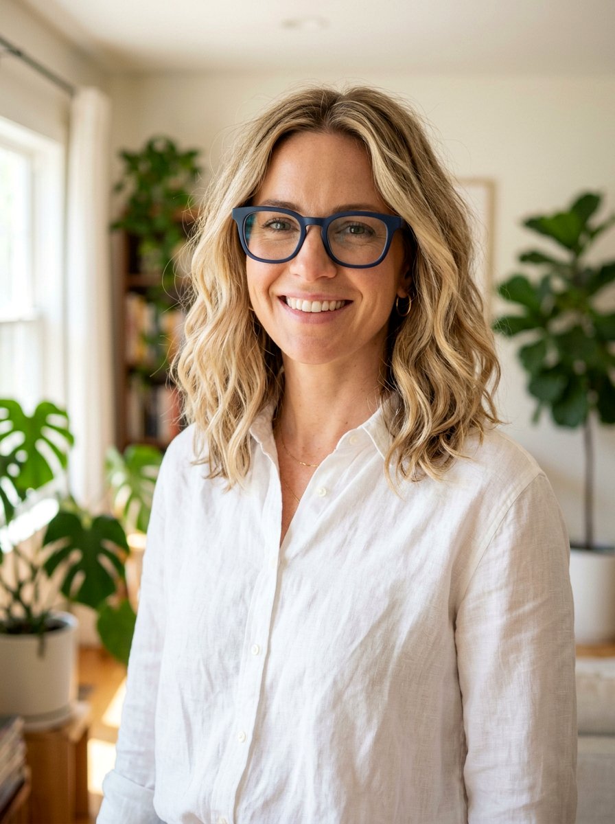 Textured shoulder length lob - 20 shoulder length hairstyles for women with glasses - 20 shoulder length hairstyles for women with glasses