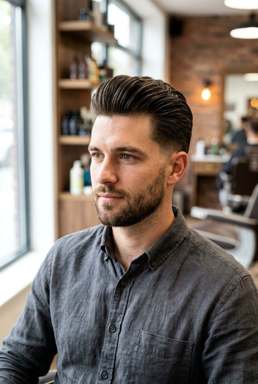 Textured slick back - 20 slick back haircut for men - 20 slick back haircut for men