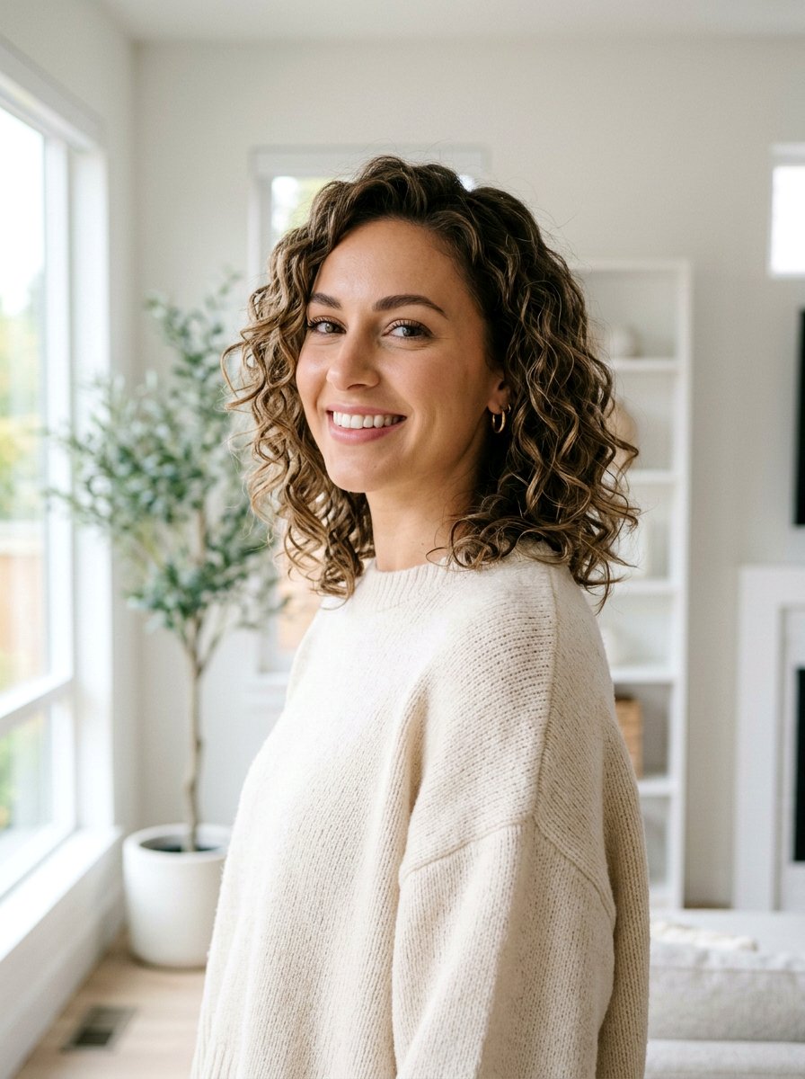 Texturized Curly Lob For Heat Damage - 20 haircut for heat damaged curls - 20 haircut for heat damaged curls