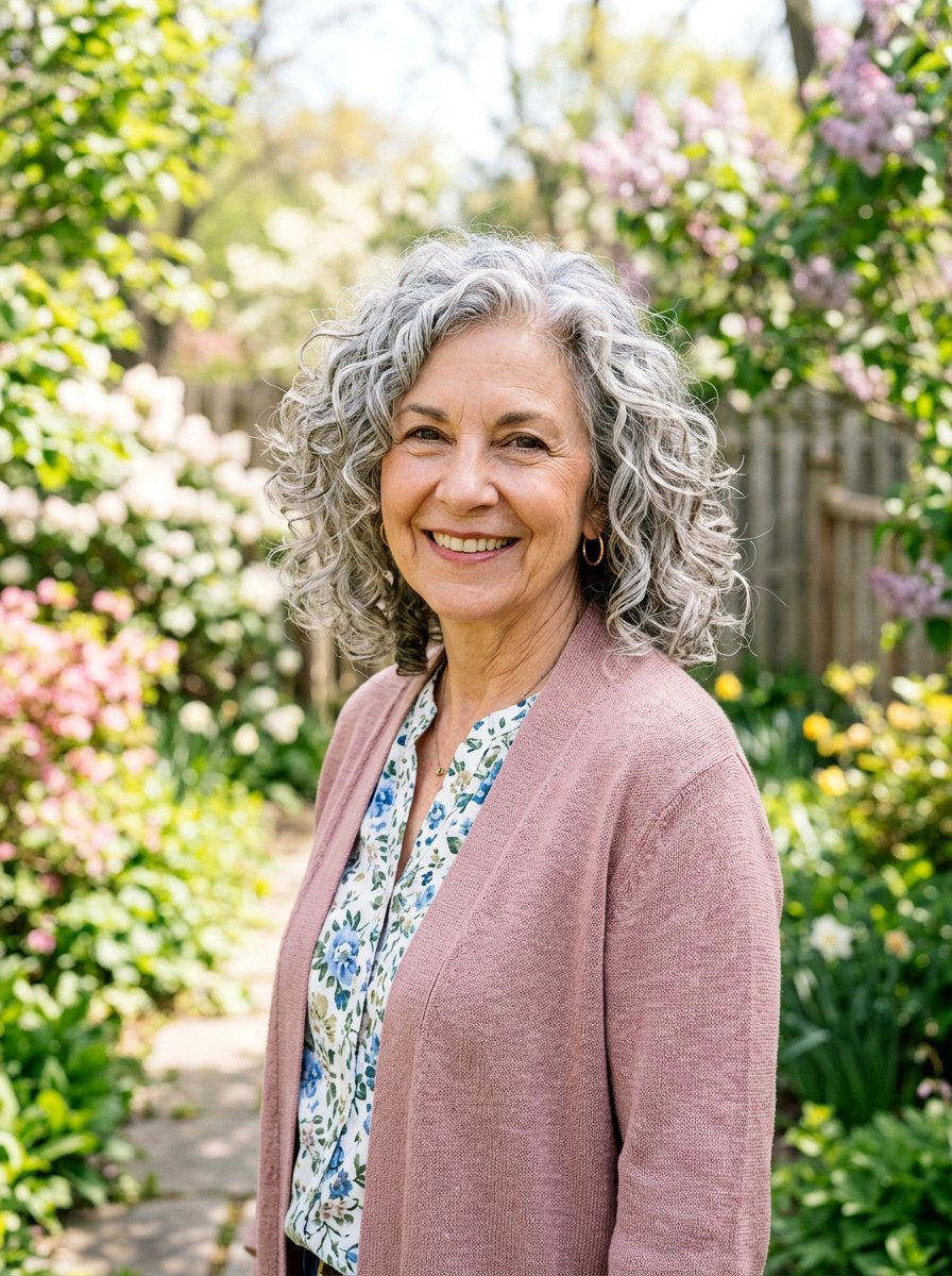 Texturized Curly Lob - 20 curly lob haircut for older women - 20 curly lob haircut for older women