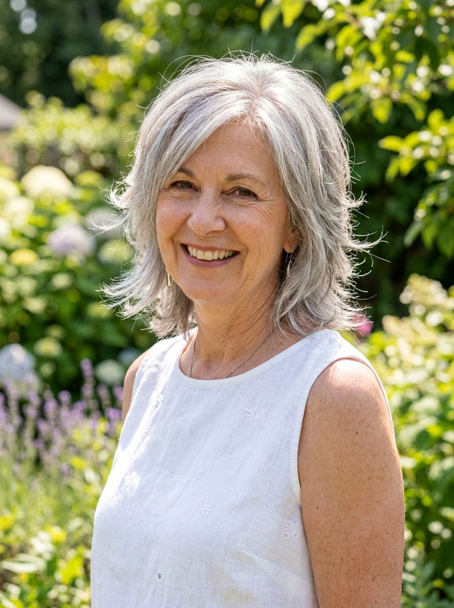 Texturized Layered Cut For Fine Hair - 20 older women shoulder length layer ideas - 20 older women shoulder length layer ideas