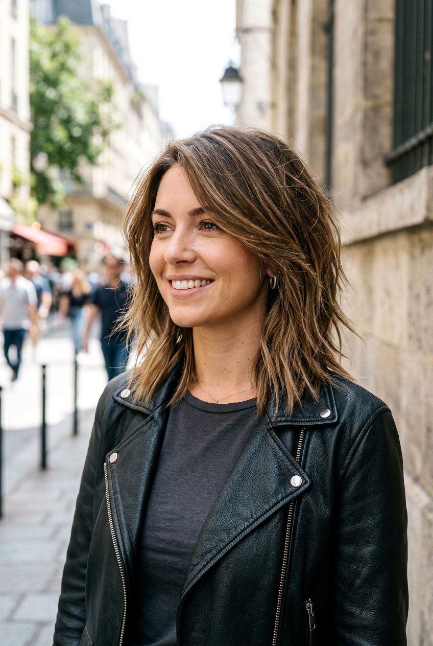 Texturized Layered Lob - 20 bouncy hairstyle for layered lob - 20 bouncy hairstyle for layered lob