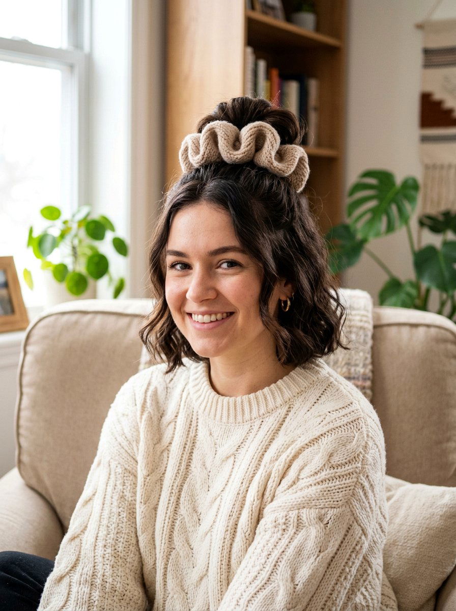 The Donut Scrunchie Method - 20 no heat curls for bob haircut - 20 no heat curls for bob haircut