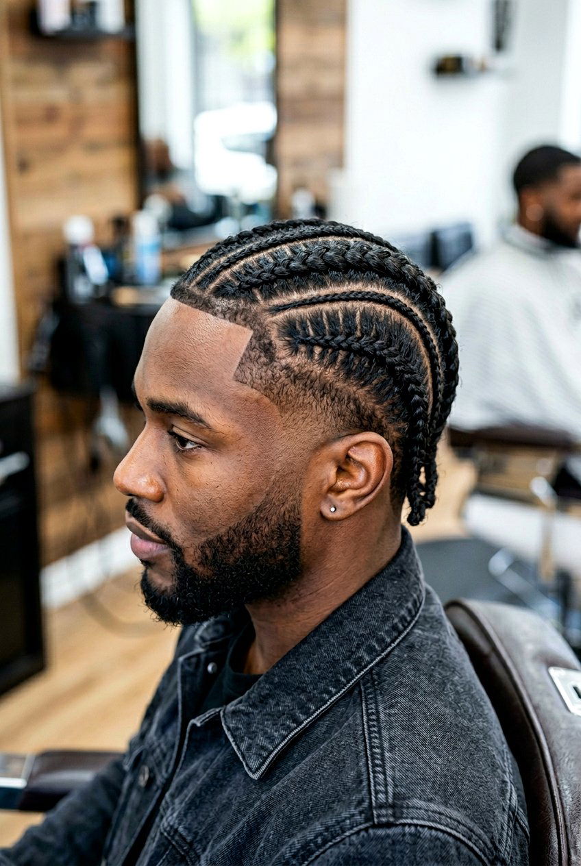 Thick And Thin Cornrows - 20 cornrows with taper fade men - 20 cornrows with taper fade men