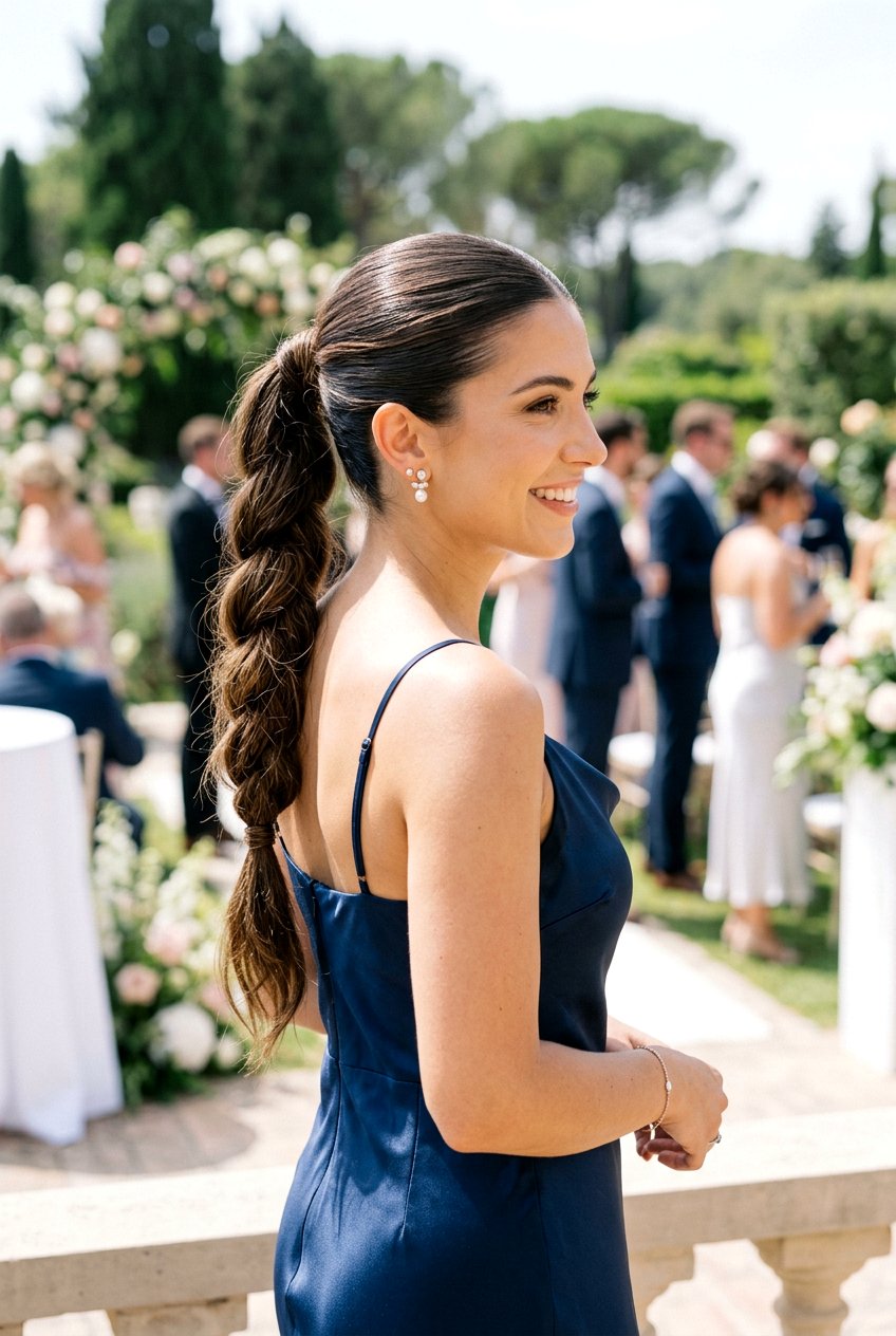 Thick Braid Ponytail for Wedding Party - 20 bridesmaid ponytail with braid - 20 bridesmaid ponytail with braid