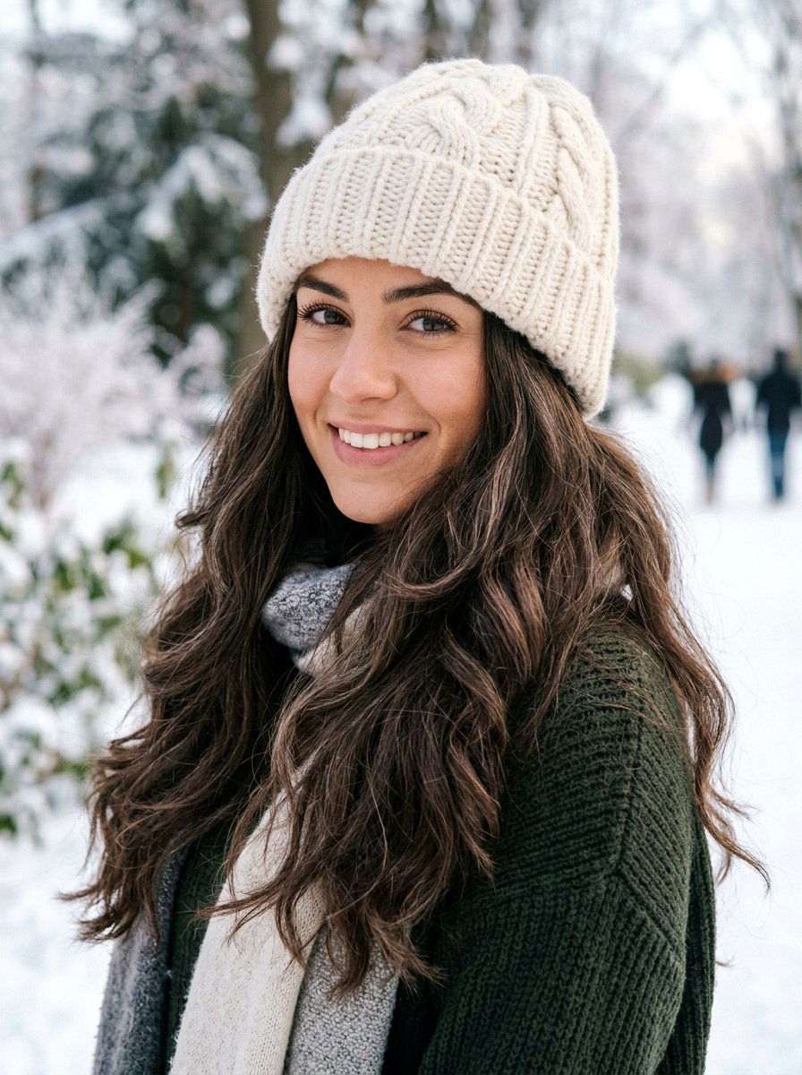 Thick Brunette Hair With Cool Mocha Highlights - 20 winter brunette with cool highlights - 20 winter brunette with cool highlights