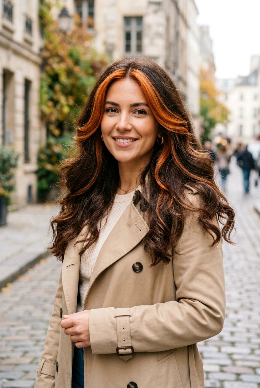 Thick Brunette Hair With Copper Money Piece - 20 brunette hair with copper money piece - 20 brunette hair with copper money piece