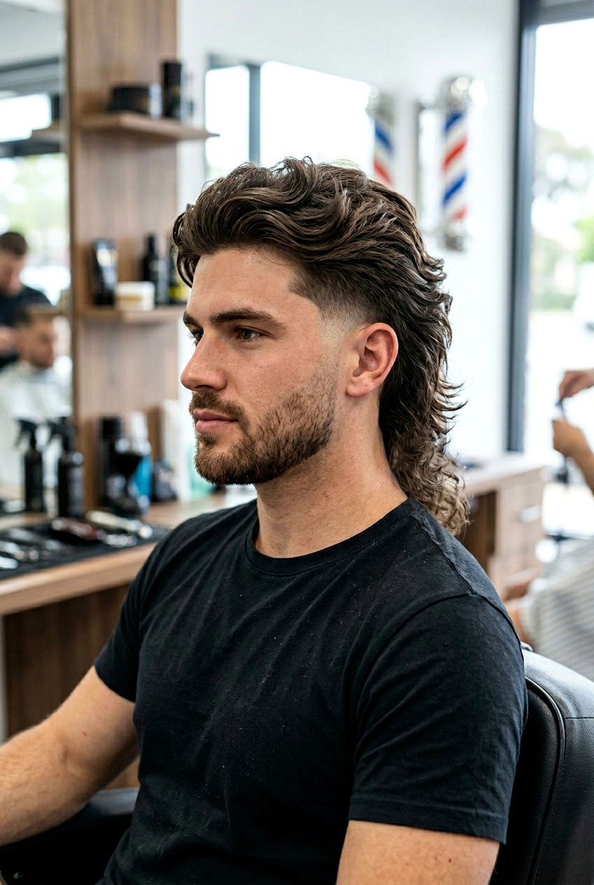 20 Bold Burst Fade With Mullet Styles For Men To Rock Now