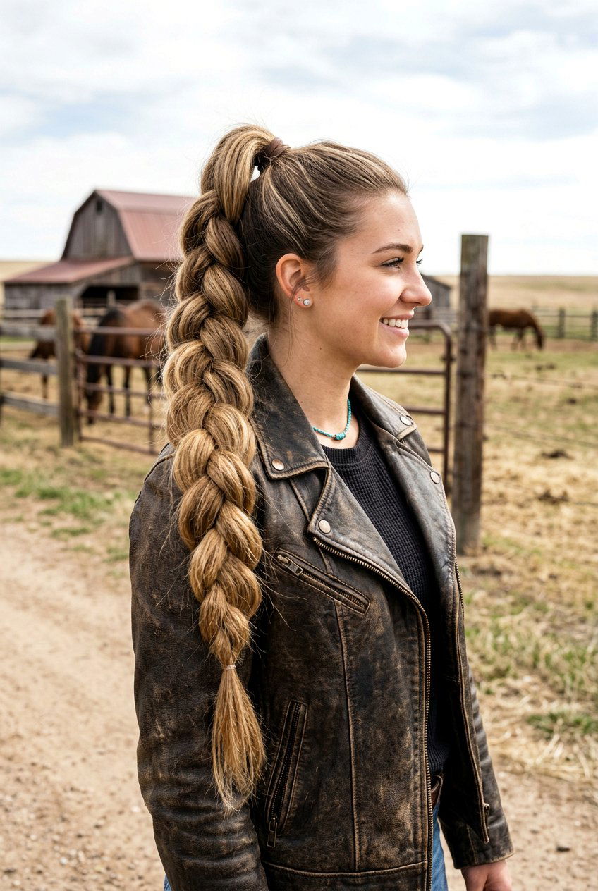 Thick Cowgirl Braid Ponytail - 20 cowgirl braid ponytail