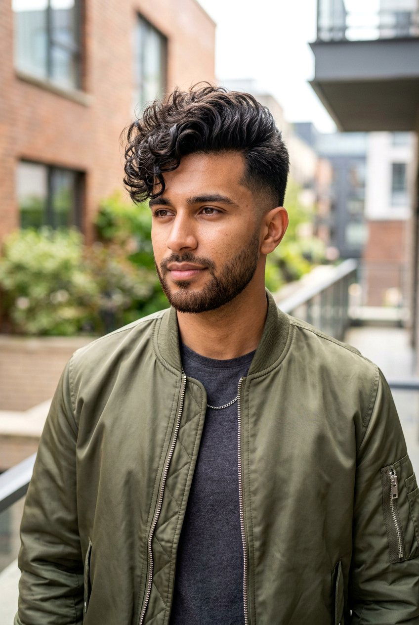 Thick Curly Quiff - 20 mens haircut for curly thick hair - 20 men’s haircut for curly thick hair