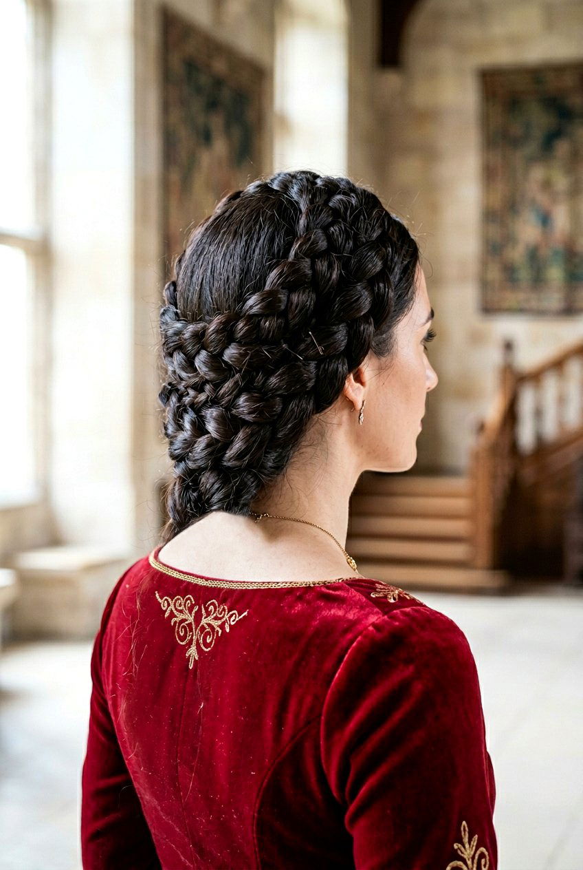 Thick Dutch Crown Braid For Long Hair - 20 homecoming hairstyle with braid crown - 20 homecoming hairstyle with braid crown