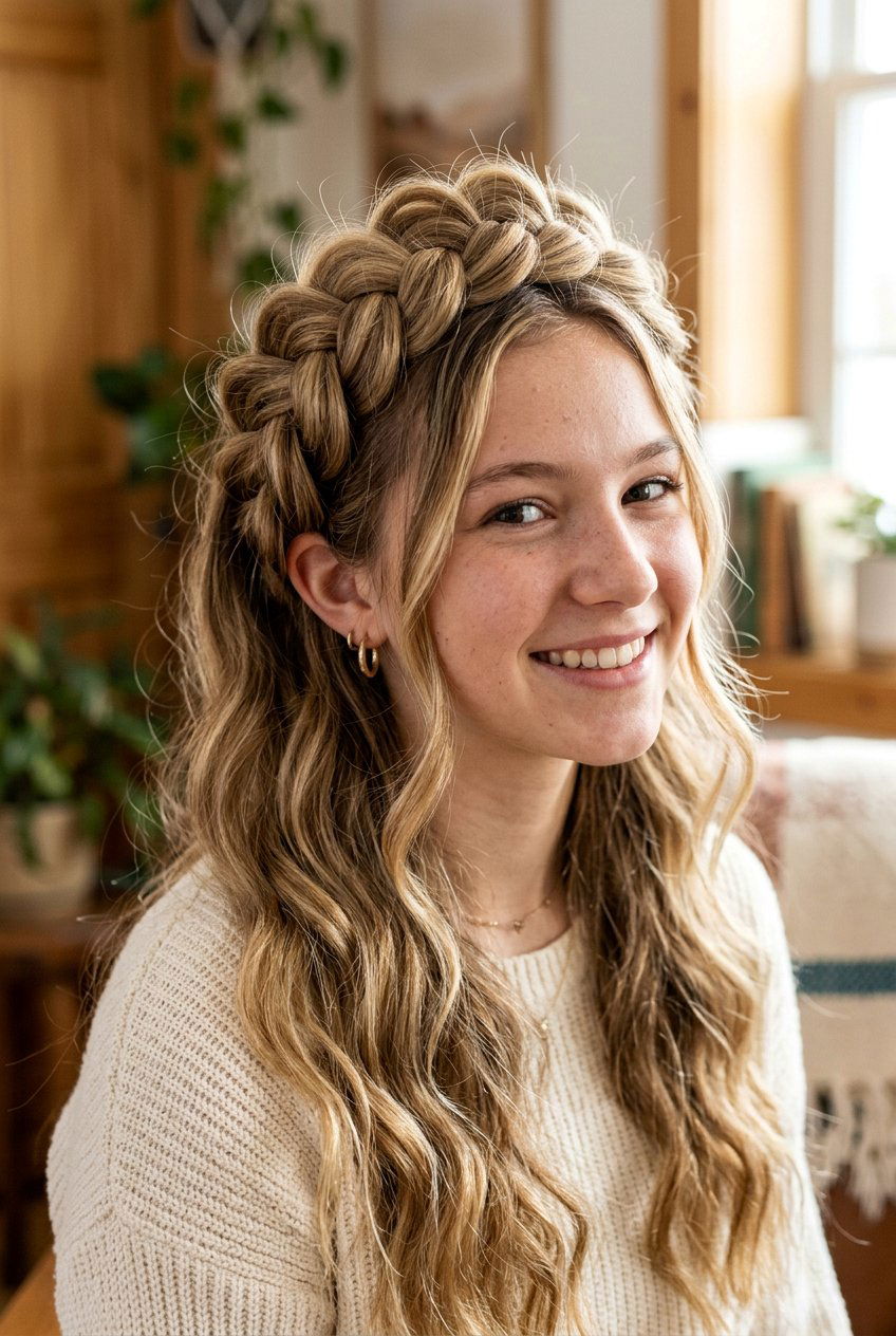 Thick Dutch Headband Braid - 20 school hairstyle with headband braid - 20 school hairstyle with headband braid