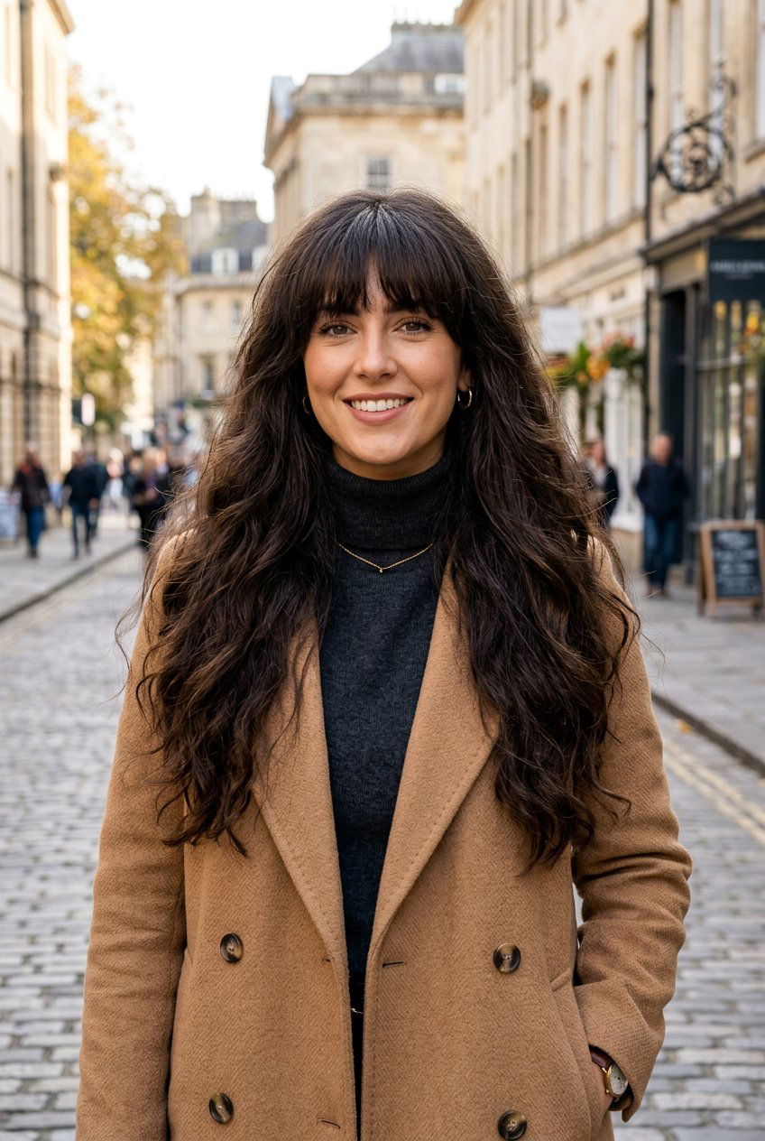 Thick Feathered Fringe - 20 feathered bangs for older women - 20 feathered bangs for older women