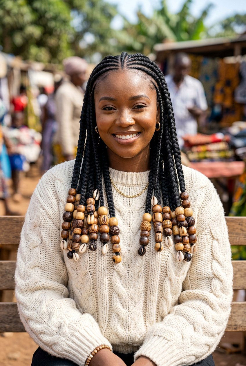 Thick Fulani Braids With Beads - 20 fulani braids with beads - 20 fulani braids with beads
