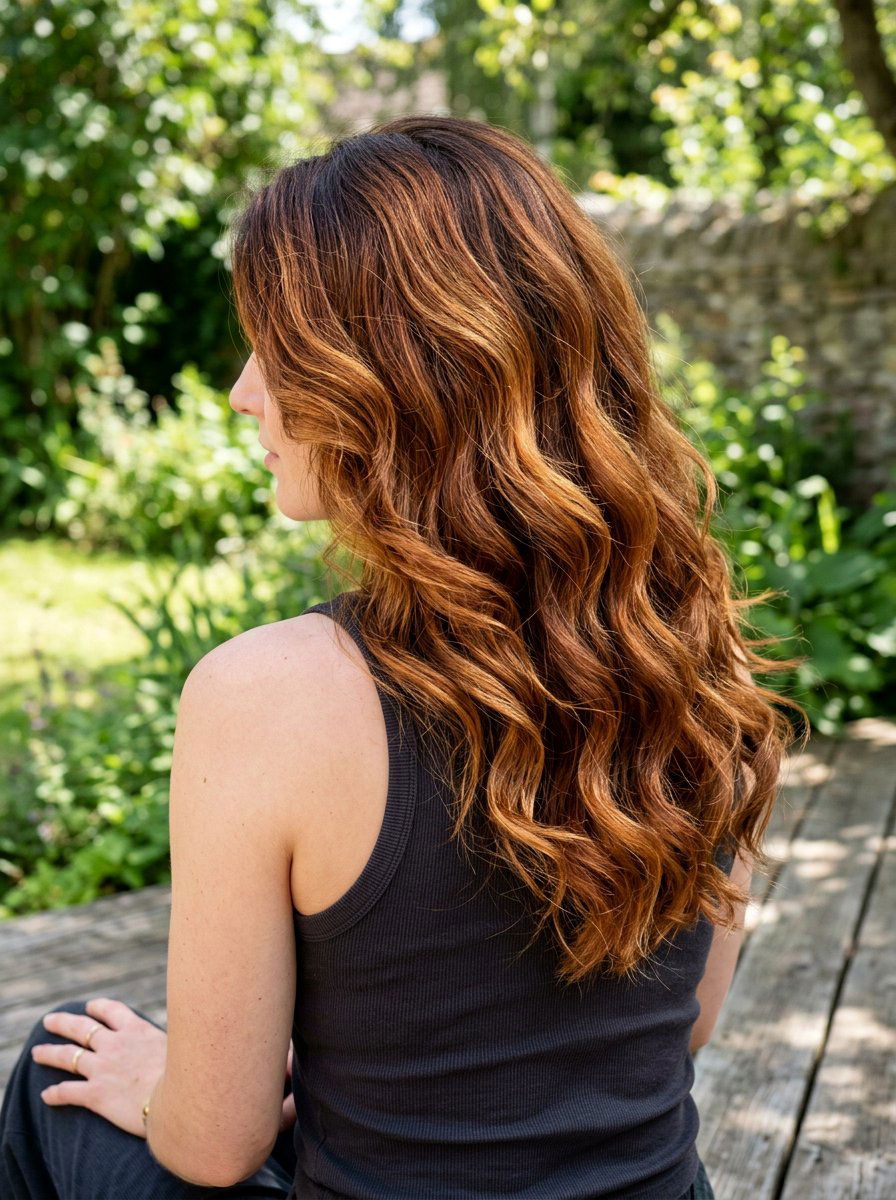 Thick Hair Ginger Balayage With Shadow Root - 20 ginger balayage with shadow root1 - 20 ginger balayage with shadow root_1