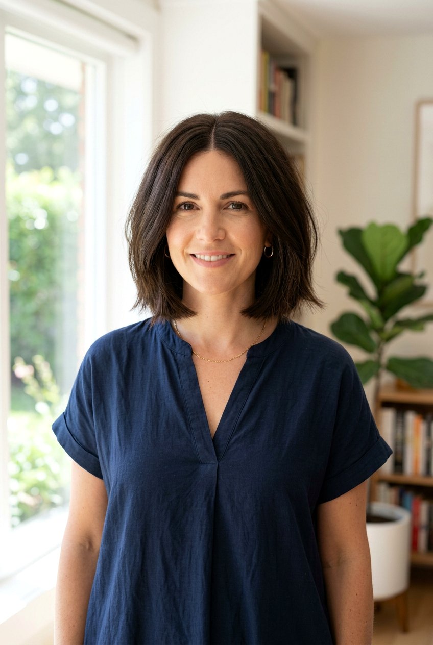 Thick Hair Mom Bob With Middle Part - 20 mom bob haircut with middle part - 20 mom bob haircut with middle part