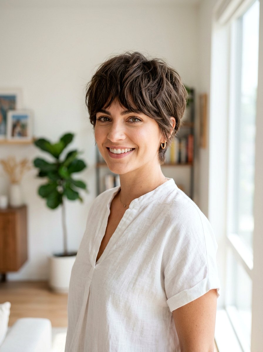 Thick Hair Pixie Haircut With Textured Fringe - 20 elegant pixie haircut with fringe - 20 elegant pixie haircut with fringe