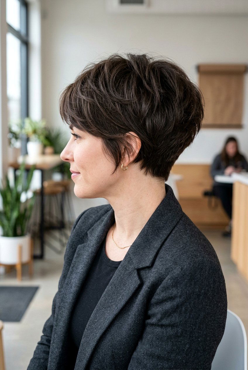 Thick Hair Pixie With Stacked Back - 20 pixie with stacked back - 20 pixie with stacked back