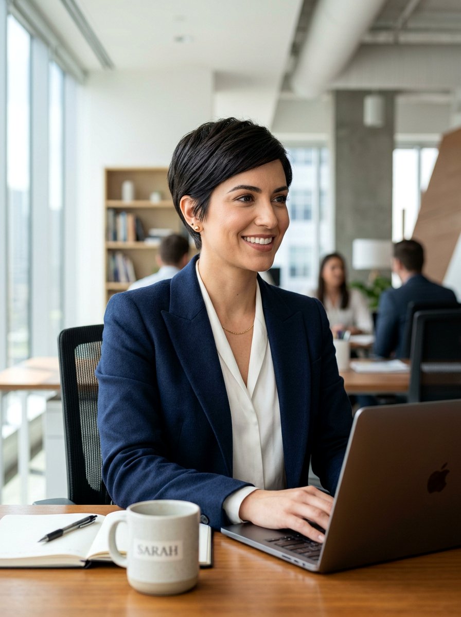 Thick Hair Pixie - 20 polished pixie haircut for office women - 20 polished pixie haircut for office women