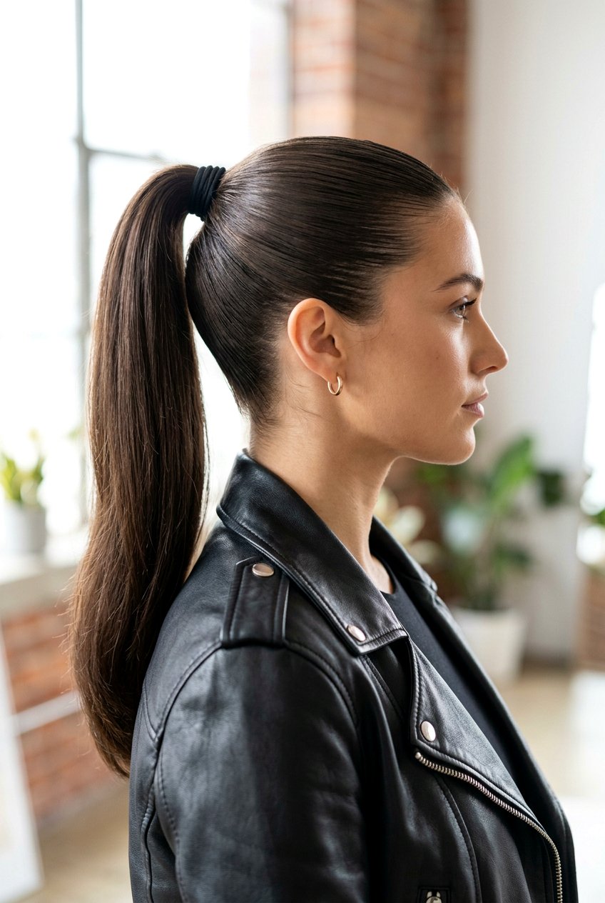 Thick Hair Slick Ponytail - 20 clean girl slick ponytail - 20 clean girl slick ponytail