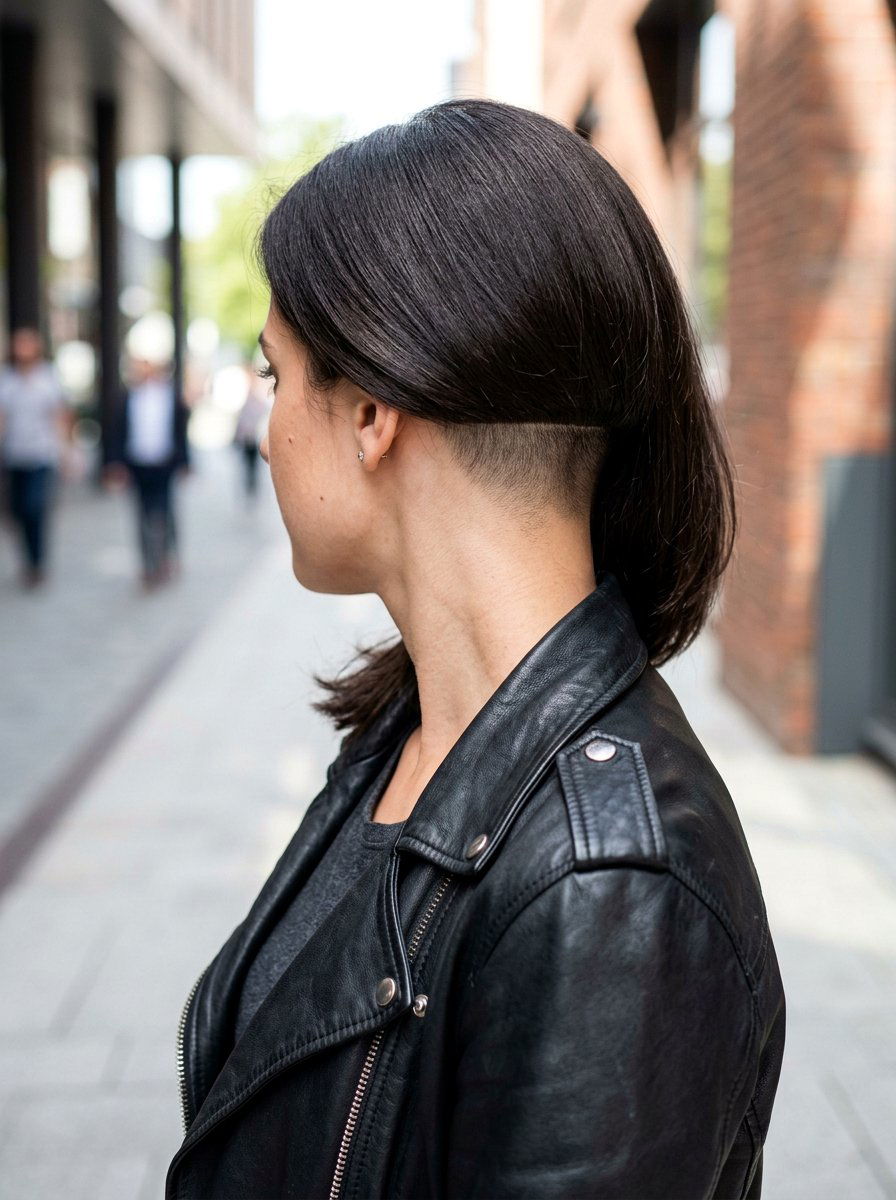 Thick Hair Undercut - 20 haircut to fix shelf layers - 20 haircut to fix shelf layers