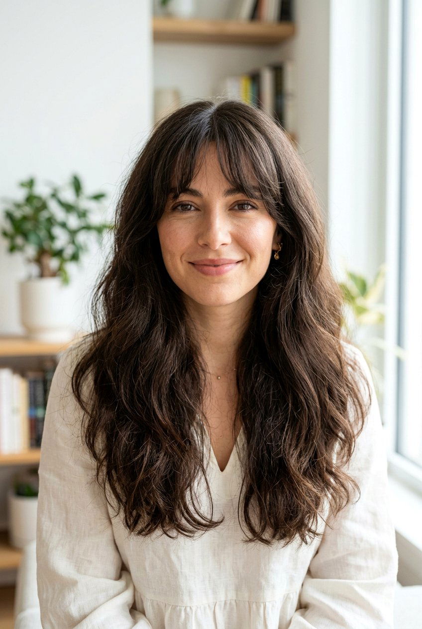 Thick Hair With Wispy Curtain Bangs - 20 curtain bangs for thick hair - 20 curtain bangs for thick hair