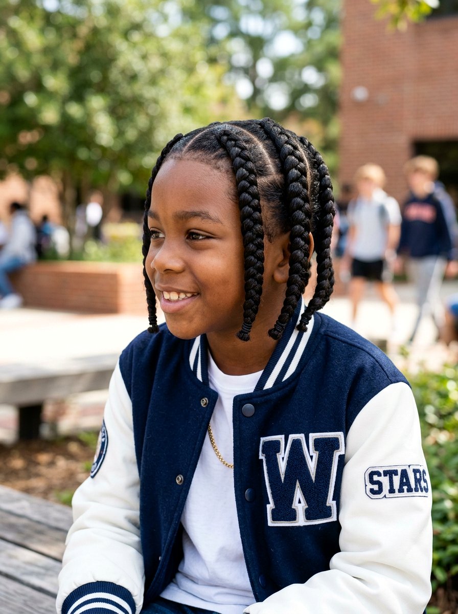 Thick Jumbo Cornrows - 20 school safe braid styles for boys - 20 school safe braid styles for boys