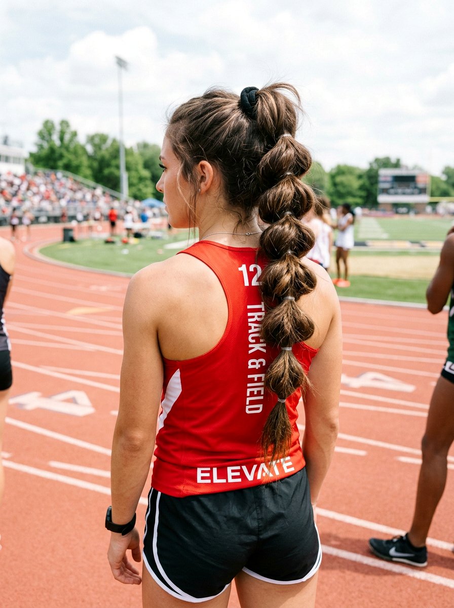 Thick Puffy Braid Ponytail - 20 volleyball ponytail with braid - 20 volleyball ponytail with braid