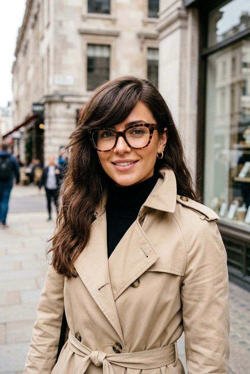 Thick Side Long Bangs - 20 long bangs for women with glasses - 20 long bangs for women with glasses