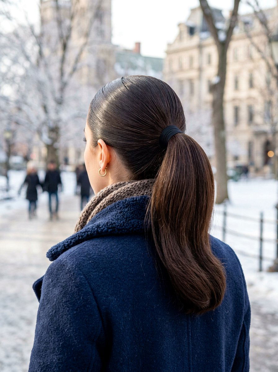 Thick Slick Track Ponytail - 20 track hairstyle with slick ponytail - 20 track hairstyle with slick ponytail