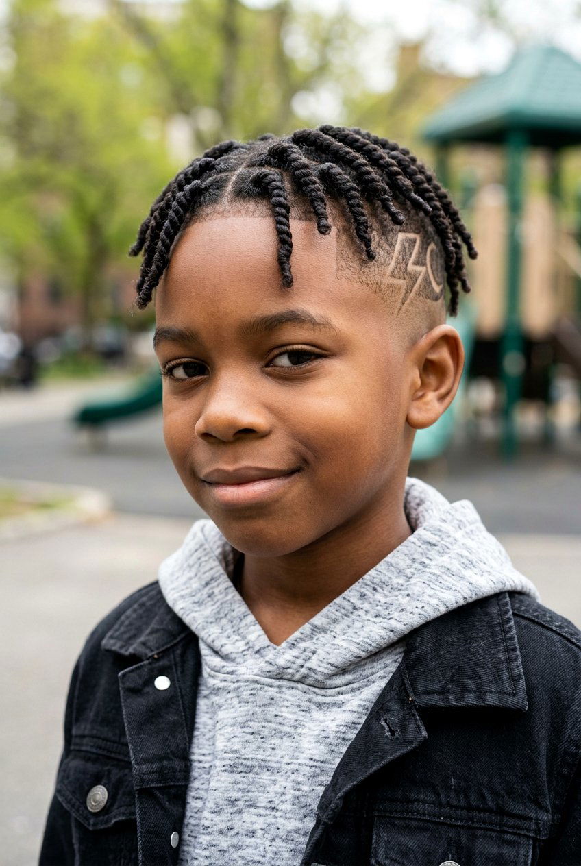 Thick Starter Locs with Drop Fade and Line Up - 20 boys starter loc styles with taper fade - 20 boys starter loc styles with taper fade