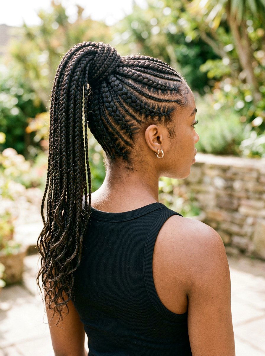 Thick and thin lemonade ponytail braids - 20 lemonade ponytail braids - 20 lemonade ponytail braids