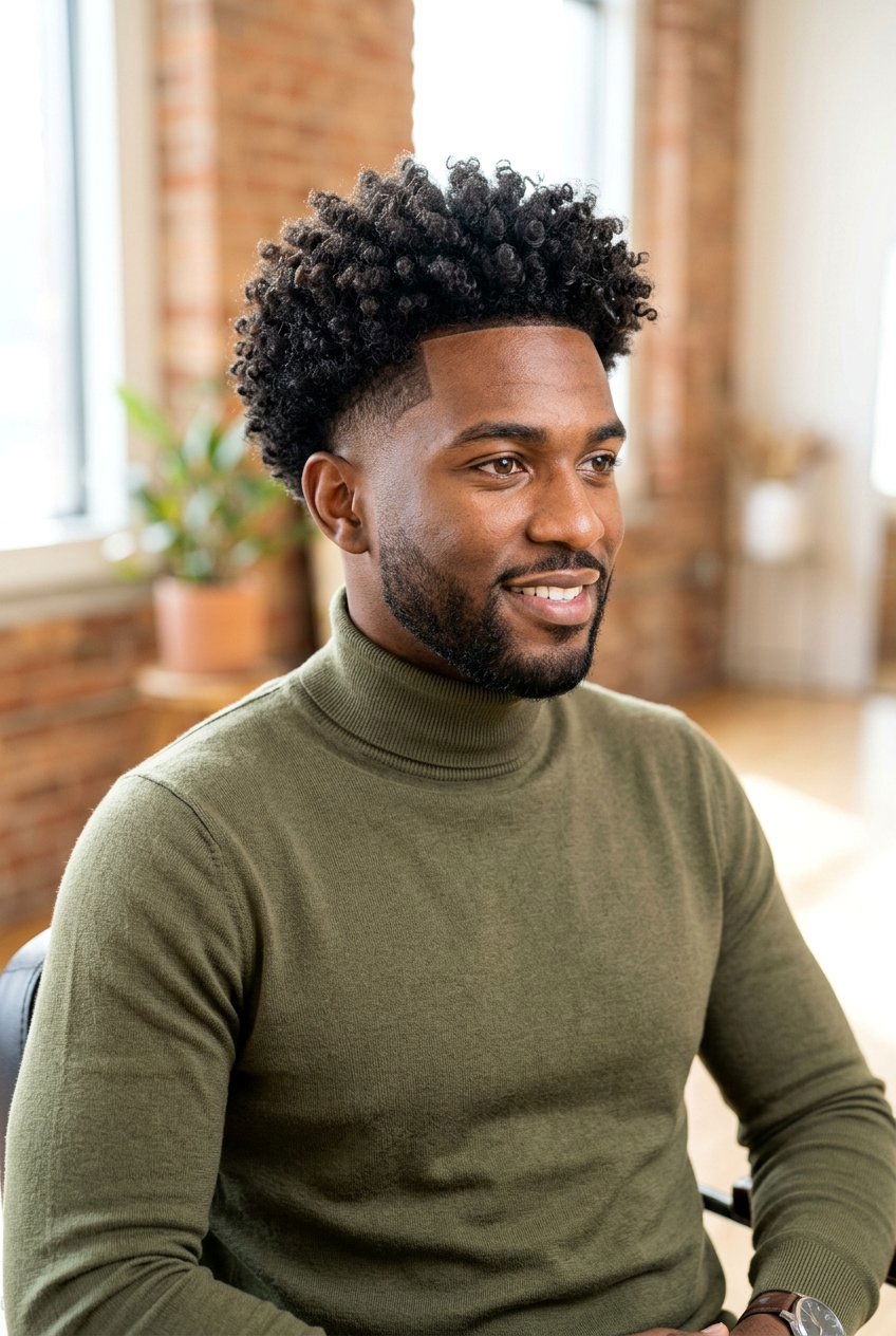 Thick curly taper fade - 20 curly taper fade for men - 20 curly taper fade for men