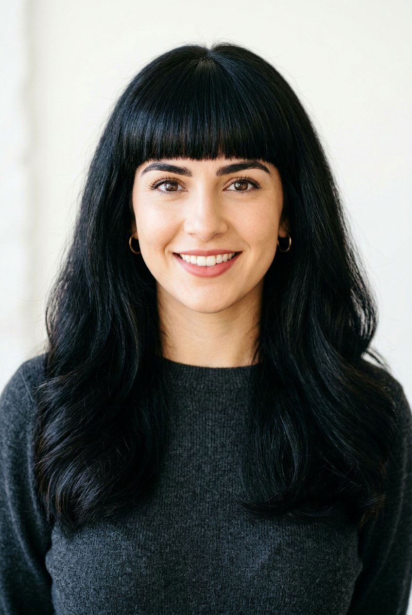 Thick hair blunt bangs - 20 blunt bangs hairstyles - 20 blunt bangs hairstyles