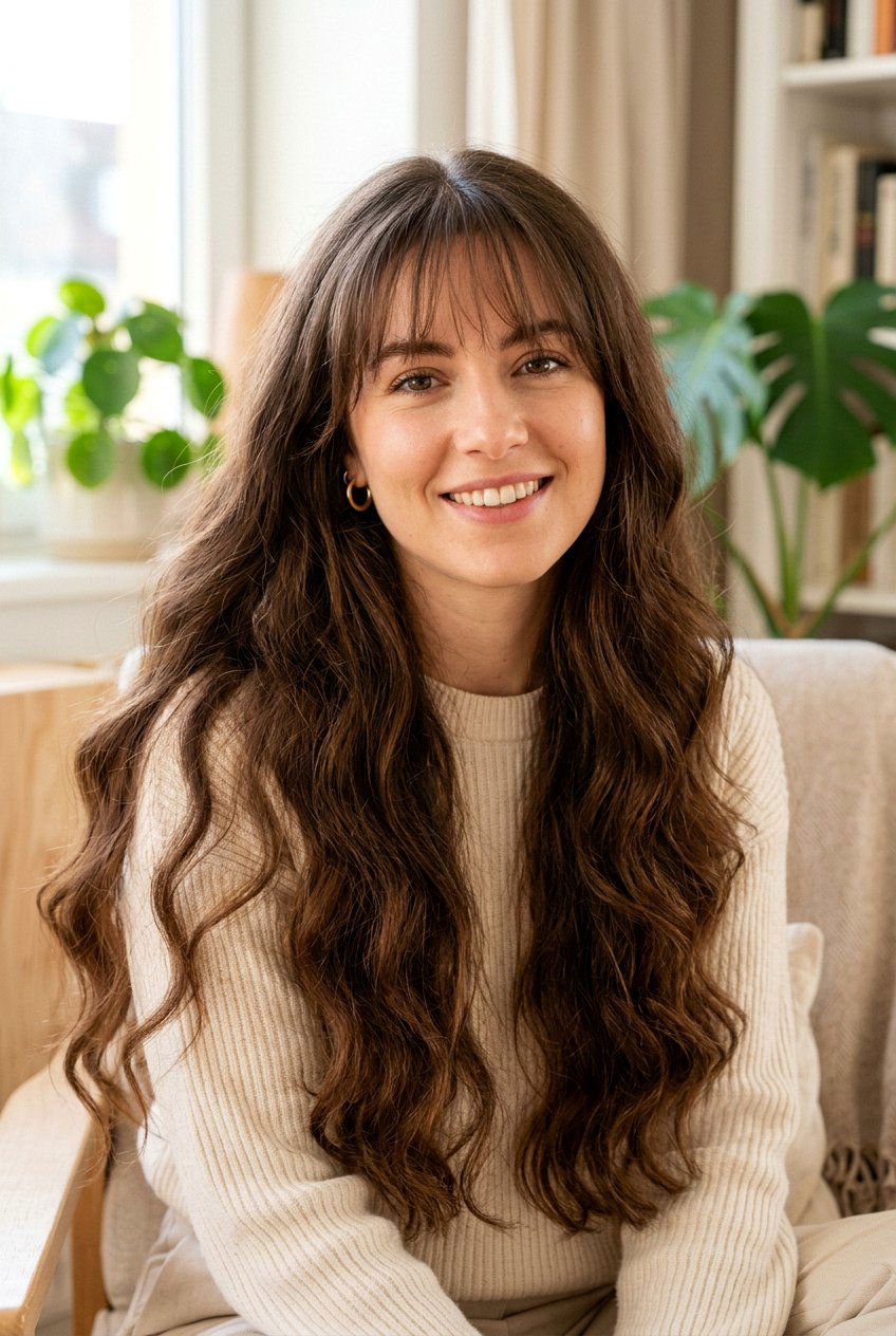 Thick hair with wispy bangs - 20 wispy bangs haircut - 20 wispy bangs haircut
