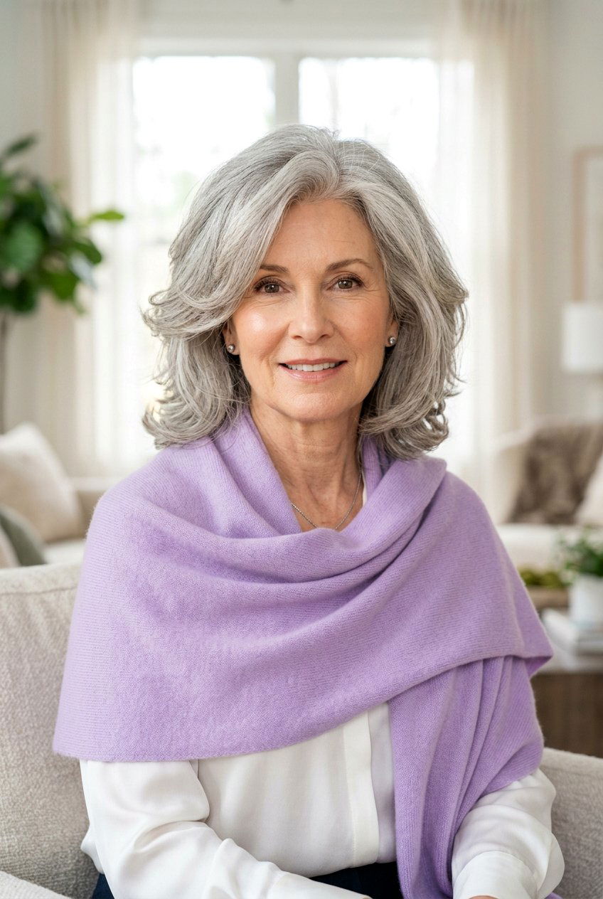 Thin Gray Hair With Face Framing Layers For Volume - 20 gray hair with face framing layers - 20 gray hair with face framing layers