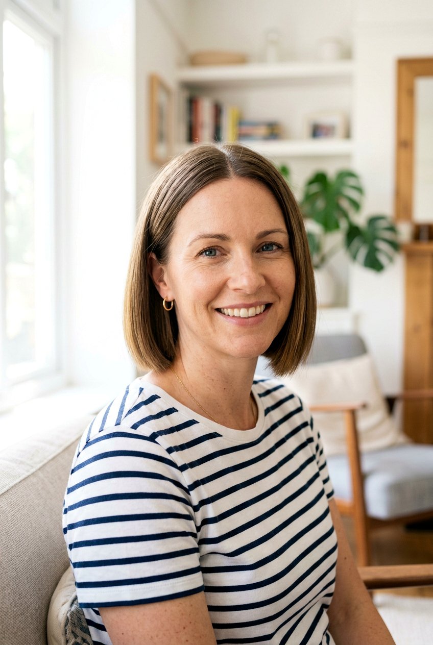 Thin Hair Mom Bob With Middle Part - 20 mom bob haircut with middle part - 20 mom bob haircut with middle part