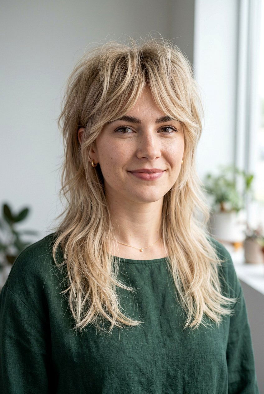 Thin Hair Mullet With Volumizing Layers - 20 mullet haircut for fine hair women - 20 mullet haircut for fine hair women