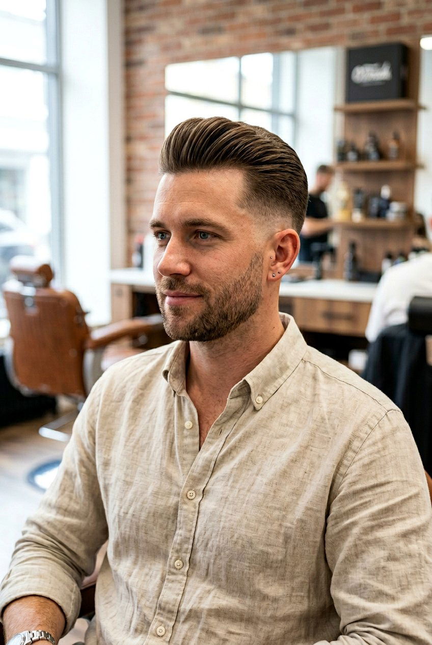 Thin Hair Slick Back Taper Fade Men - 20 slick back taper fade men - 20 slick back taper fade men