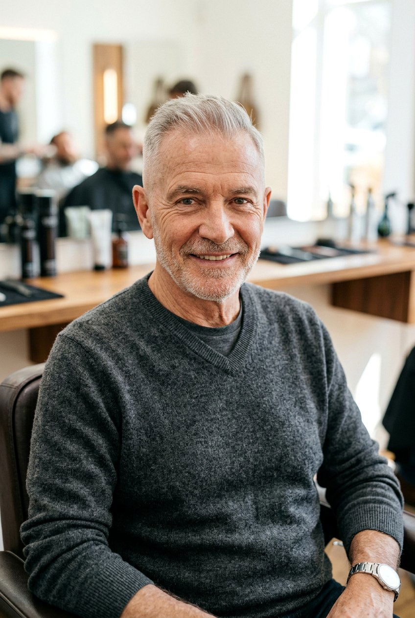 Thinning Hair Crew Cut - 20 neat crew cut for older men - 20 neat crew cut for older men