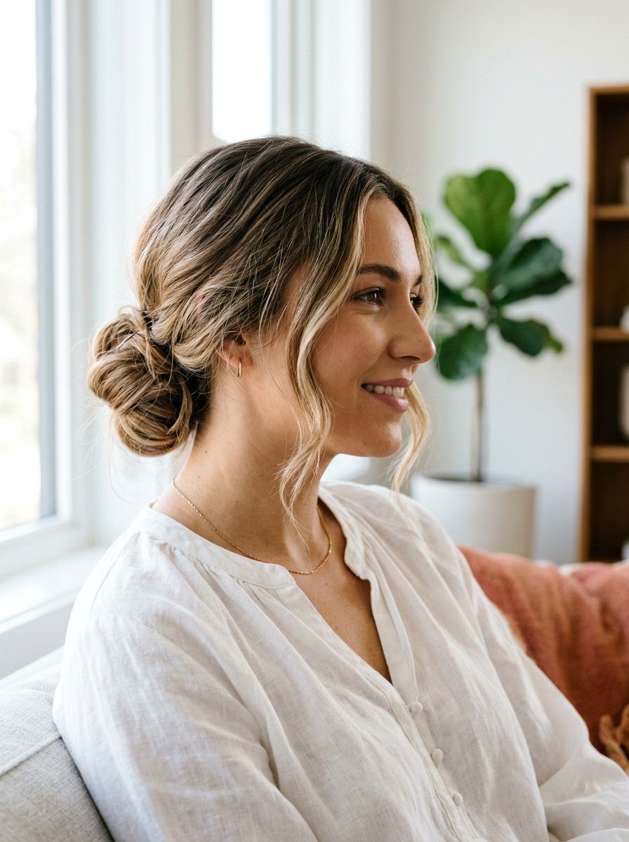 Third Day Side Bun With Face Framing Pieces - 20 third day hair bun - 20 third day hair bun