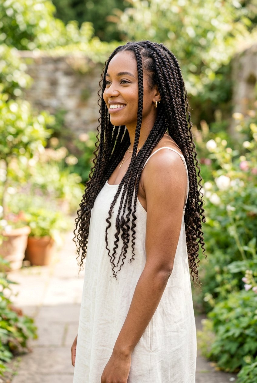 Three Strand Braids - 20 bonnet hairstyle for curly hair - 20 bonnet hairstyle for curly hair