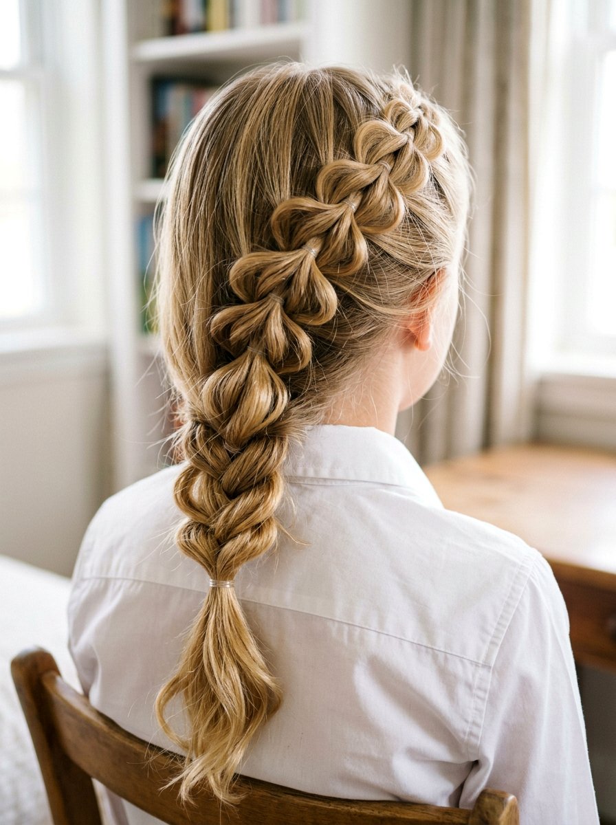 Three Strand Pull Through Braid - 20 quick school hairstyle for medium hair - 20 quick school hairstyle for medium hair