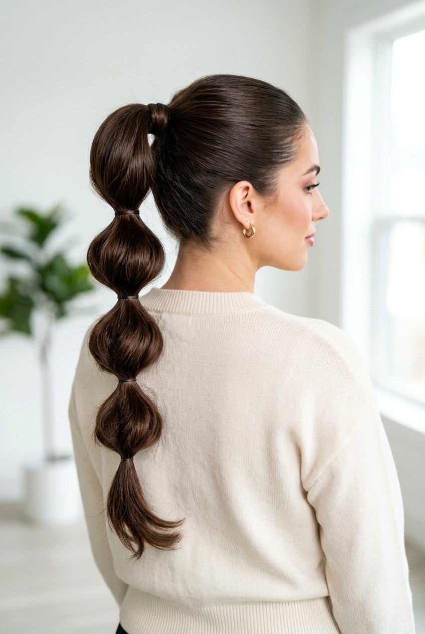 Tiered bubble ponytail - 20 bubble ponytail hairstyles - 20 bubble ponytail hairstyles