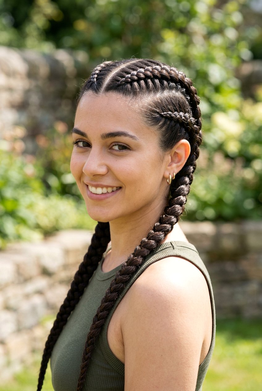 Tight Boxer Braids - 20 easy overnight hairstyle for thick hair - 20 easy overnight hairstyle for thick hair