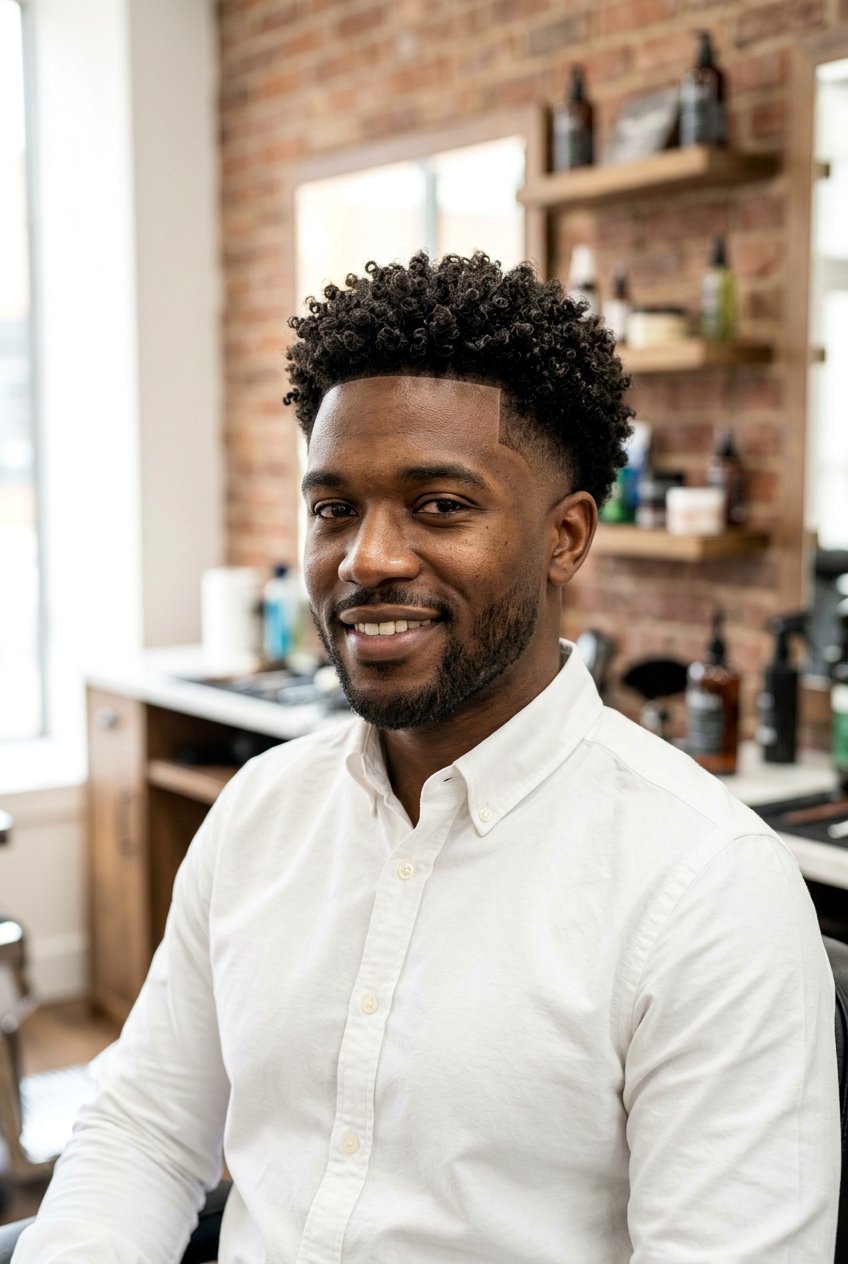 Tight Curl Taper Fade - 20 men curly taper for business casual - 20 men curly taper for business casual