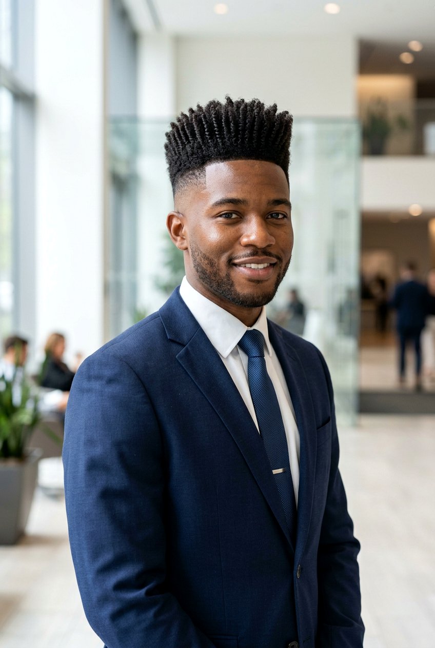 Tight Curls High Top Fade - 20 curly high top fade haircut - 20 curly high top fade haircut