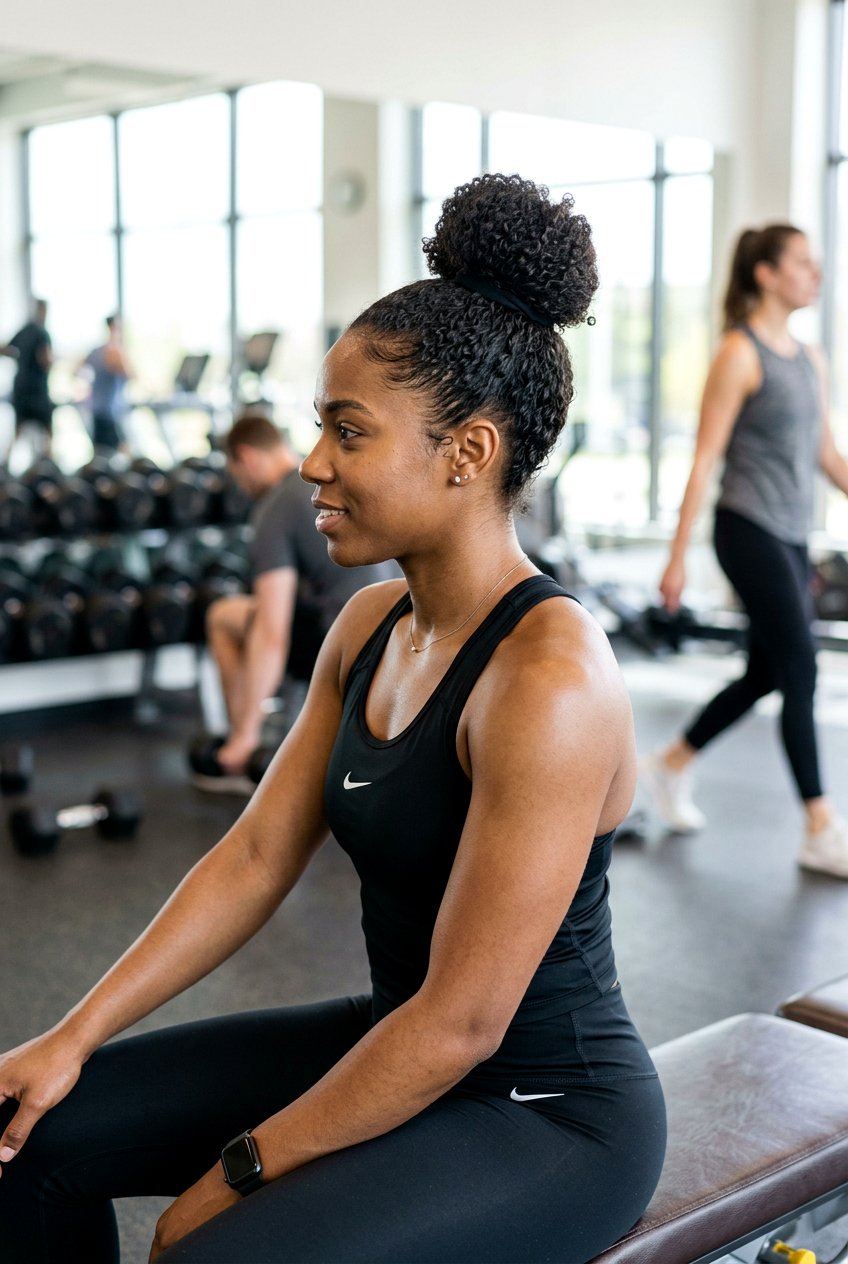 Tight Gym Bun For Curly Hair - 20 gym bun for curly hair - 20 gym bun for curly hair