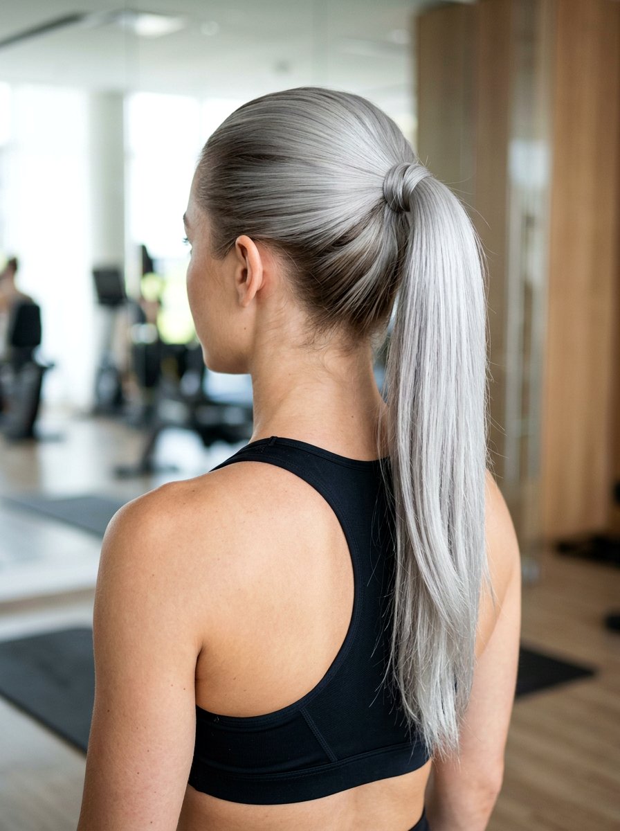 Tight High Silver Ponytail - 20 classy silver ponytail hairstyle - 20 classy silver ponytail hairstyle