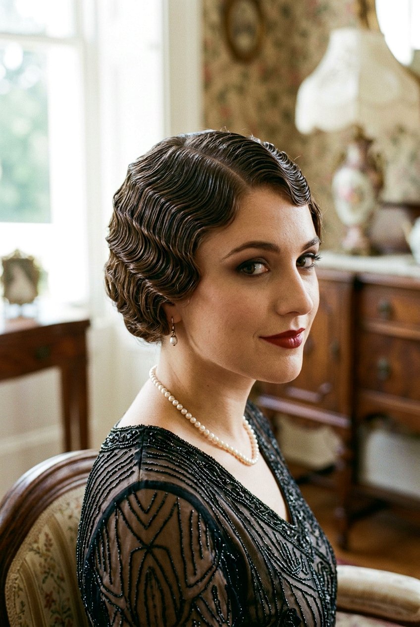 Tight finger waves - 20 1920s finger wave hair - 20 1920s finger wave hair